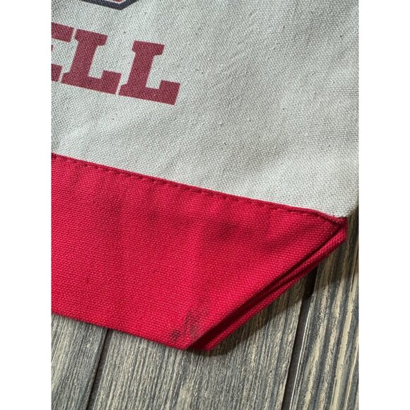 Cornell University Canvas Tote Bag In Red & Natural Colors - Picture 2 of 7